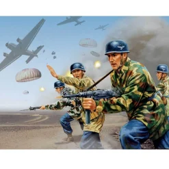 Figurines 2ème Guerre Mondiale : Vintage Classics : WWII German Paratroops - Airfix
