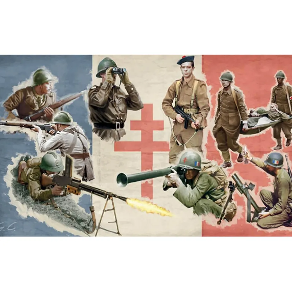 Figurines 2ème Guerre Mondiale : Infanterie FFL - Italeri
