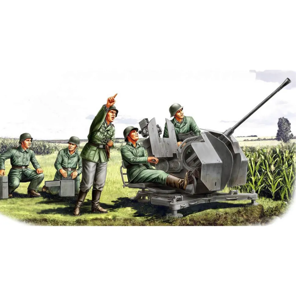 Figurines militaires : Ensemble de figurines Flak38 20 mm - Hobby Boss