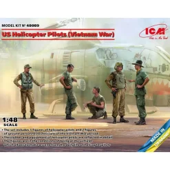 Figurines militaires : Pilotes d'hélicoptères américains (Guerre du Vietnam) - ICM