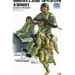 Figurines militaires : Équipage et infanterie de l'armée américaine - Trumpeter