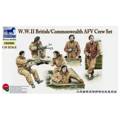 Figurines militaires : Équipage de char britannique Commonwealth AFV - Bronco Models