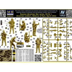Figurines militaires : Soldats ukrainiens Défense de Kiev, Guerre russo-ukrainienne - Master Box