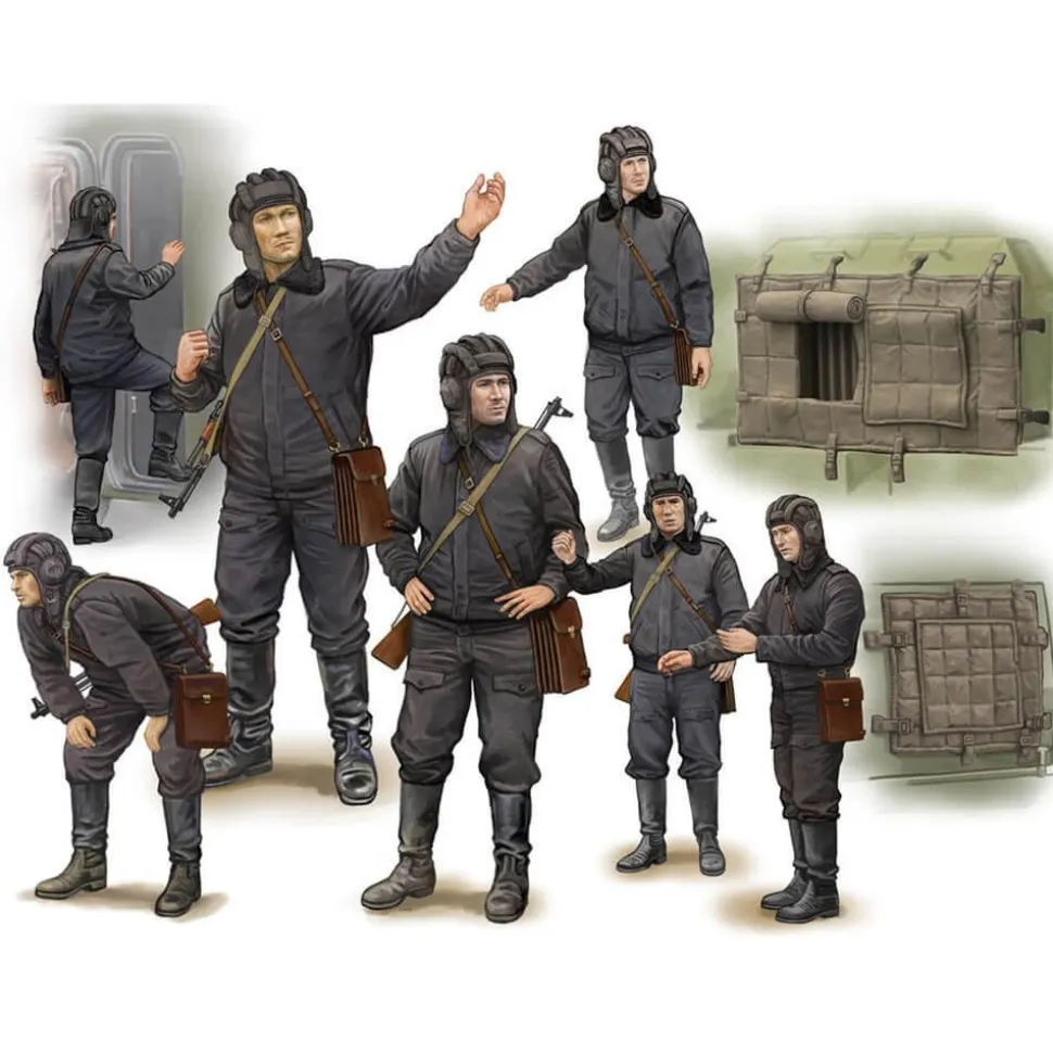 Figurines militaires : Soldat soviétique Scud B Crew - Trumpeter