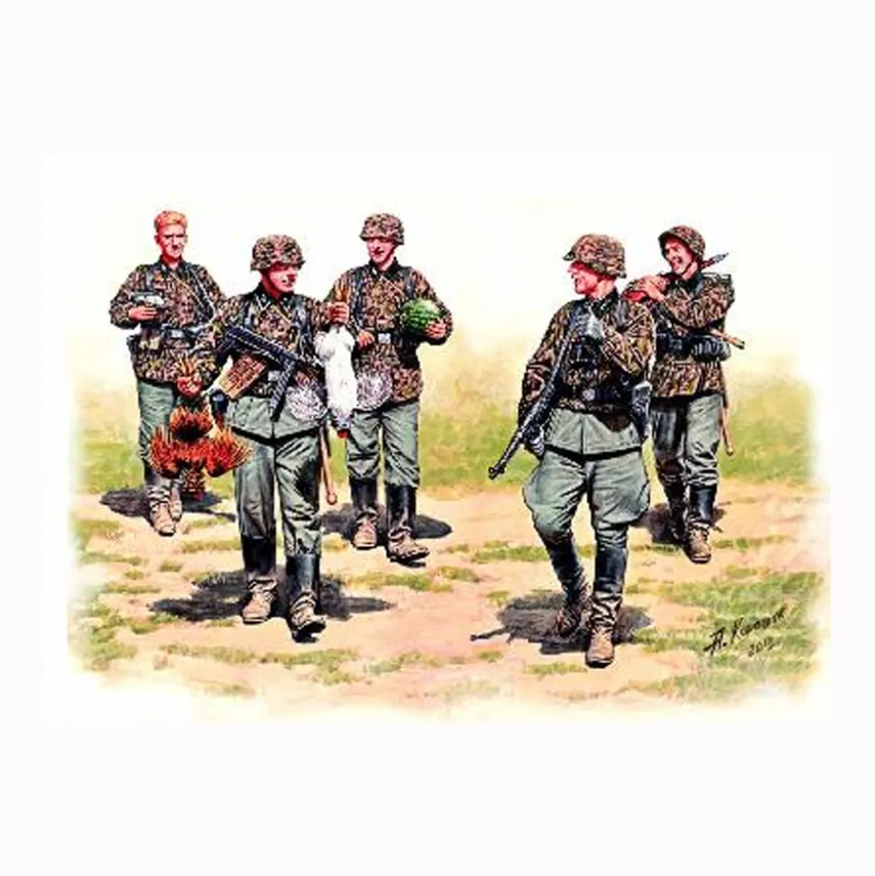 Figurines militaires : WAFFEN SS en maraude Front de l'Est 1943 - Master Box