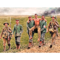 Figurines 1ère Guerre Mondiale : Soldats anglais et allemands, bataille de la Somme 1916 - Master Box