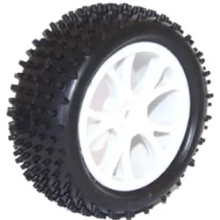 FTX VANTAGE FRONT BUGGY TYRE MOUNTED ON WHEELS (PR) - WHITE - FTX