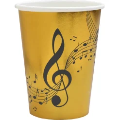 Gobelets en carton x 10 - Disque d'or - RueDeLaFete