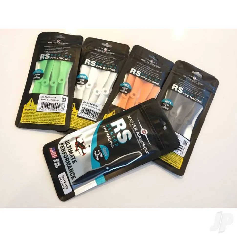 Helice RS-FPV Racing - 5x4.5 Prop Set x4 Noires - Master Airscrew