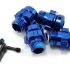 Hexagones De Roues + Ecrous 6061-T6 Alu Anodises Bleu Xo-1 - Traxxas