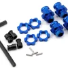 Hexagones De Roues Alu (2Courts/2Longs) + Ecrous De Roues Bleus (4) - Traxxas