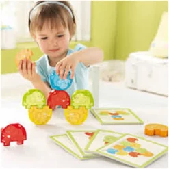 Jeu d'encastrement : Eléphants cascadeurs - Haba