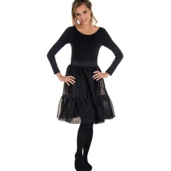 Jupon long adulte Noir - RueDeLaFete