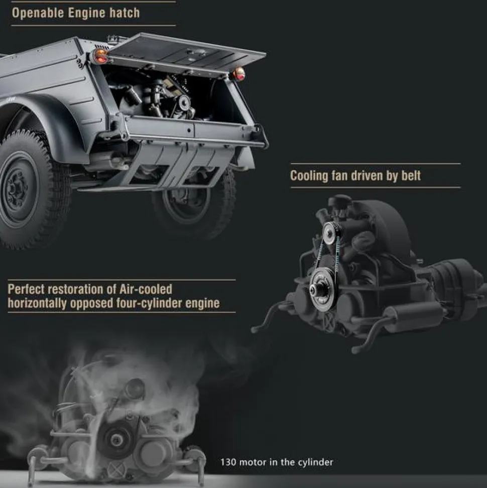 Kubelwagen Type 82 scaler 1/12 RTR - RocHobby