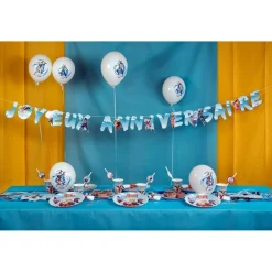 Lanterne bois Bleu Ciel avec bougeoir verre 13,5cm - RueDeLaFete