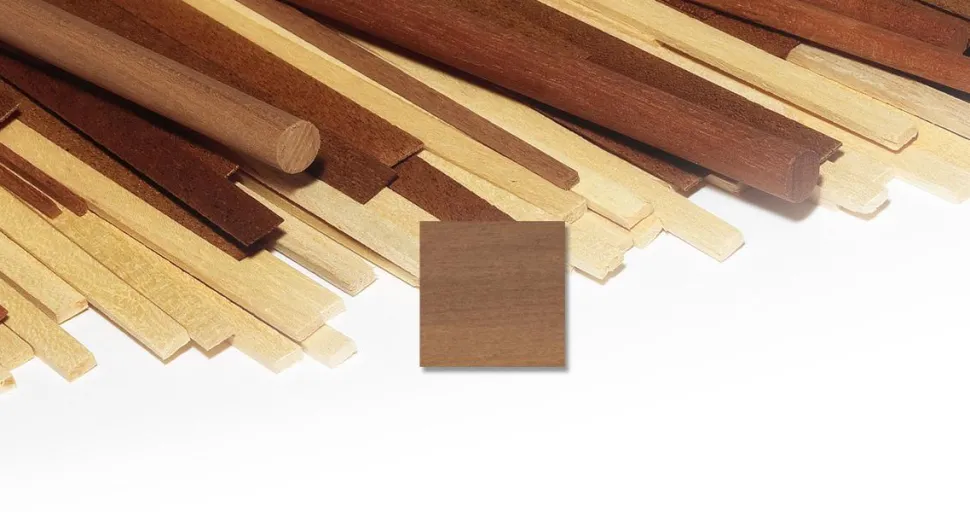 Liston 1m Noyer brun 5 x 5 mm - x3 pieces - OCCRE - OCCRE