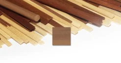 Liston 1m Noyer brun 2 x 7mm - x3 pieces - OCCRE - OCCRE