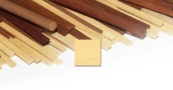 Liston 1m Ramin blanc 1 x 7 mm - x4 pieces - OCCRE - OCCRE