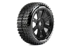 Louise RC - B-HORNET - Pneus 1-8e Buggy - Soft - Jantes à batons Noirs - Hex 17mm - 1 Paire - Louise RC Tyres