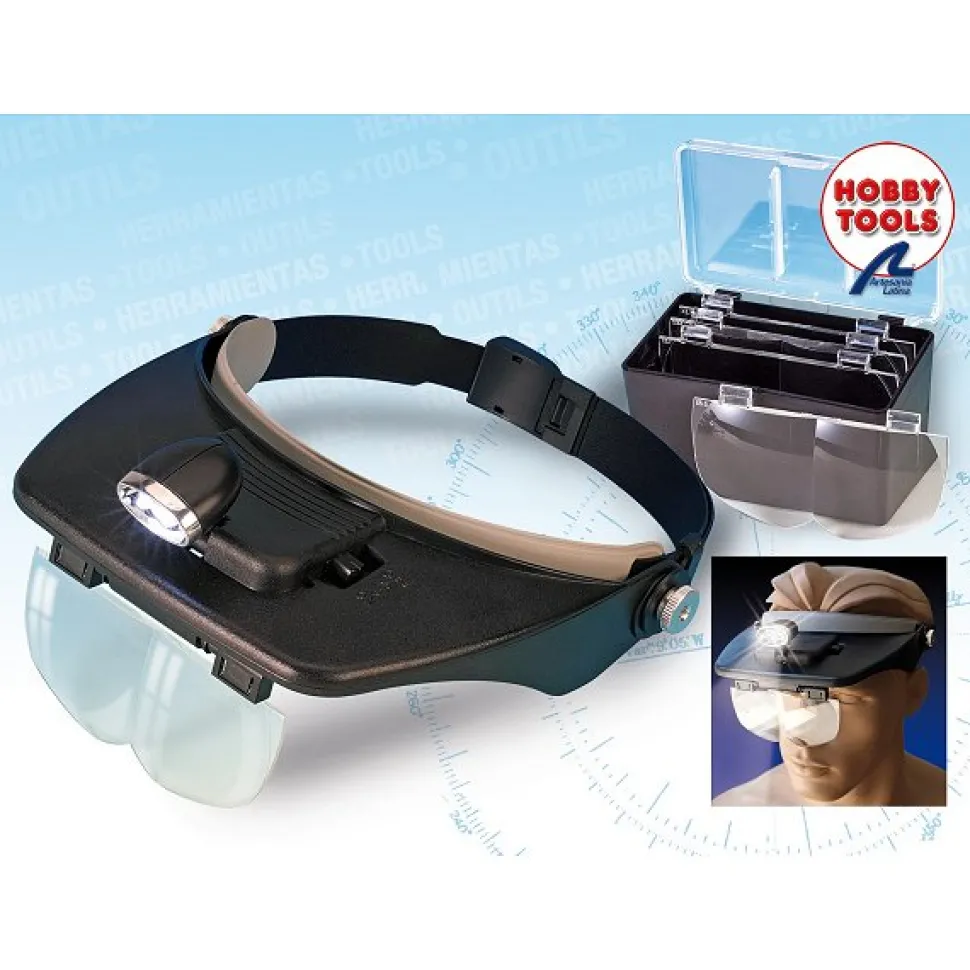 Loupe à serre tête avec lumière - Artesania