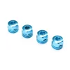 Lower Shock Caps, Aluminum, King Blue (4): SBR 2.0 - Losi - TLR