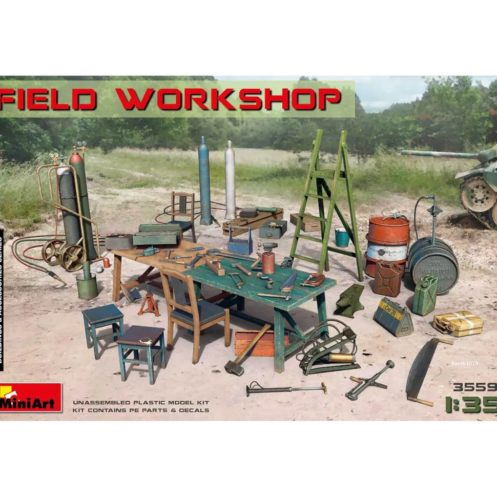 Maquette accessoires militaires : Atelier de terrain - Mini Art