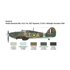 Maquette avion : Bataille d'Angleterre : Hurricane Mk.I - Italeri