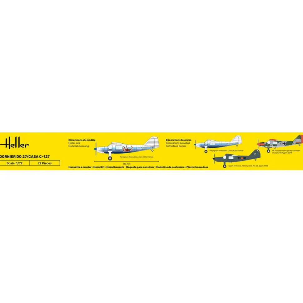 Maquette avion : Dornier DO27/CASA C-127 - Heller
