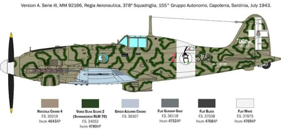 Maquette avion : Macchi MC.205 Veltro - Italeri