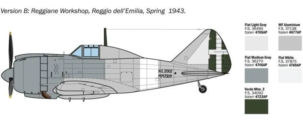 Maquette avion : Reggiane Re.2002 Ariete - Italeri