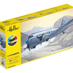 Maquette Avion : STARTER KIT - C-47 DAKOTA - Heller