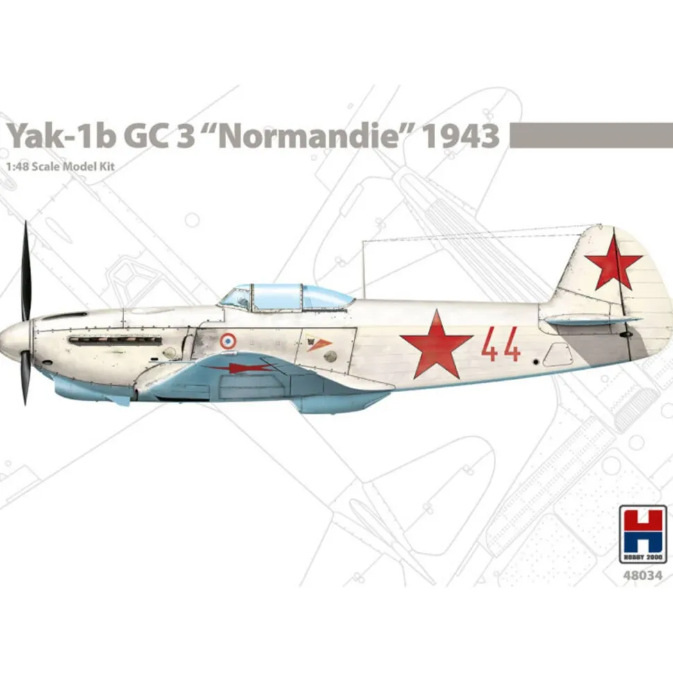Maquette avion : Yak-1b GC 3 Normandie 1943 - Hobby 2000