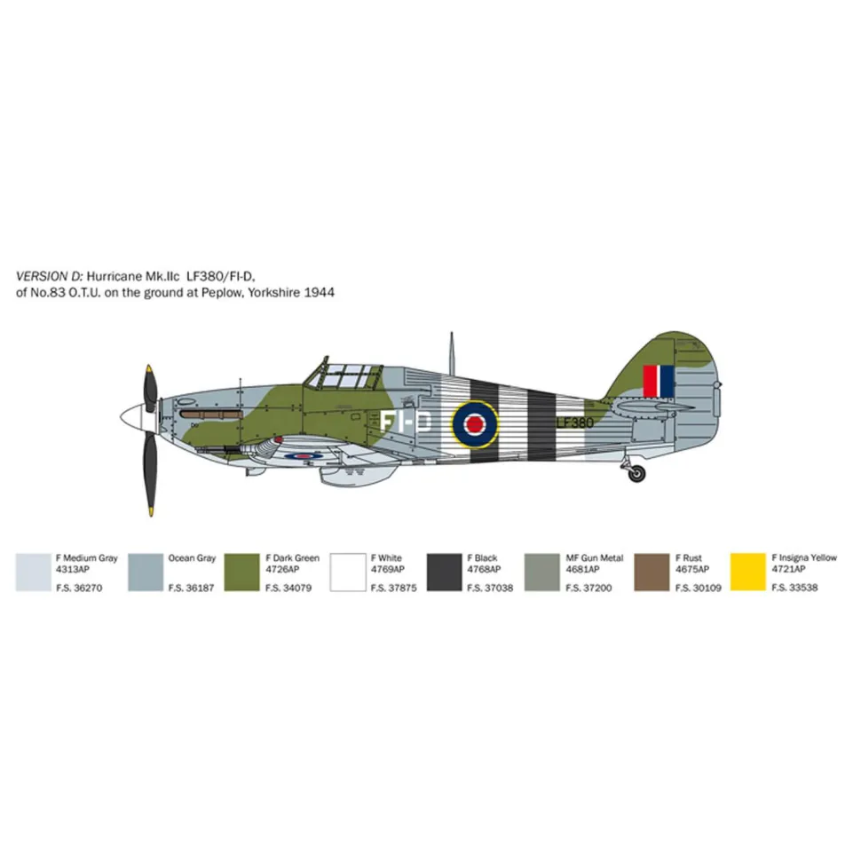 Maquette avion militaire : Hurricane Mk. IIC - Italeri