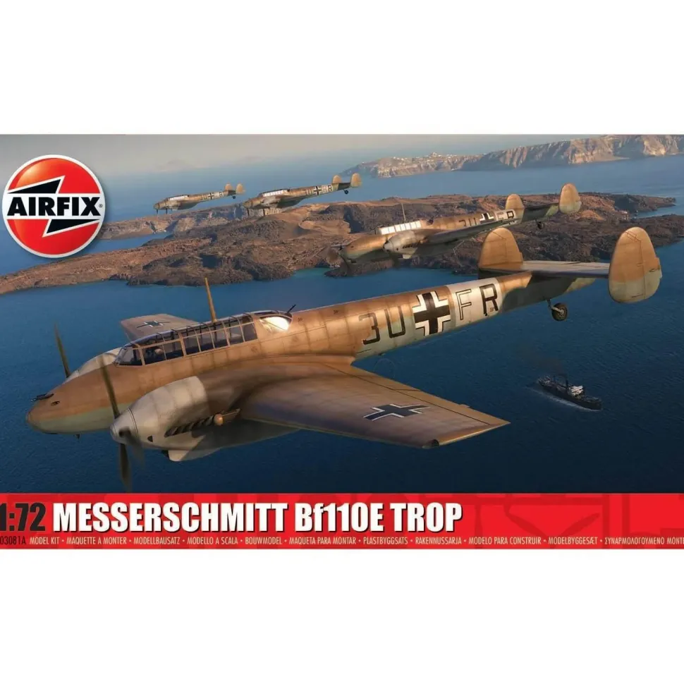 Maquette avion militaire : Messerschmitt Bf110E/E-2 TROP - Airfix