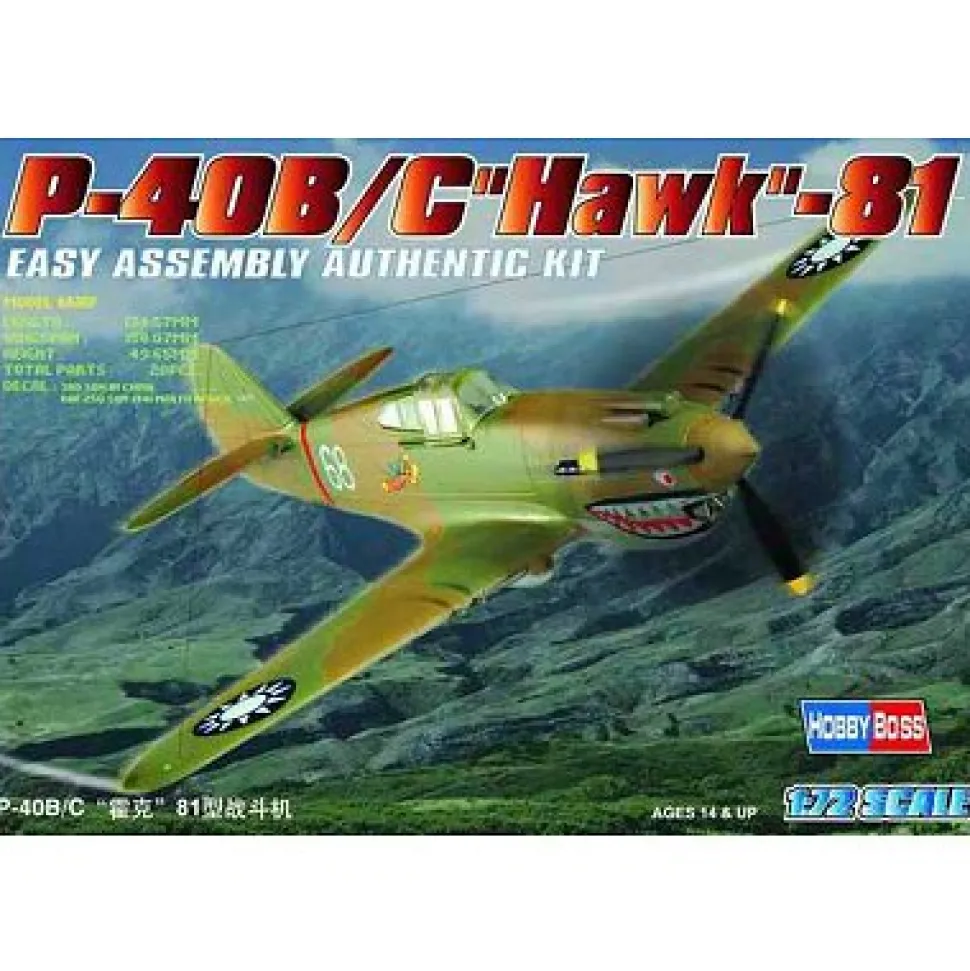 Maquette avion : P-40 B/C HAWK-81 - Hobby Boss
