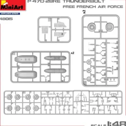Maquette Avion P-47D-28RE Armée de l’Air française – 1:48 - Mini Art