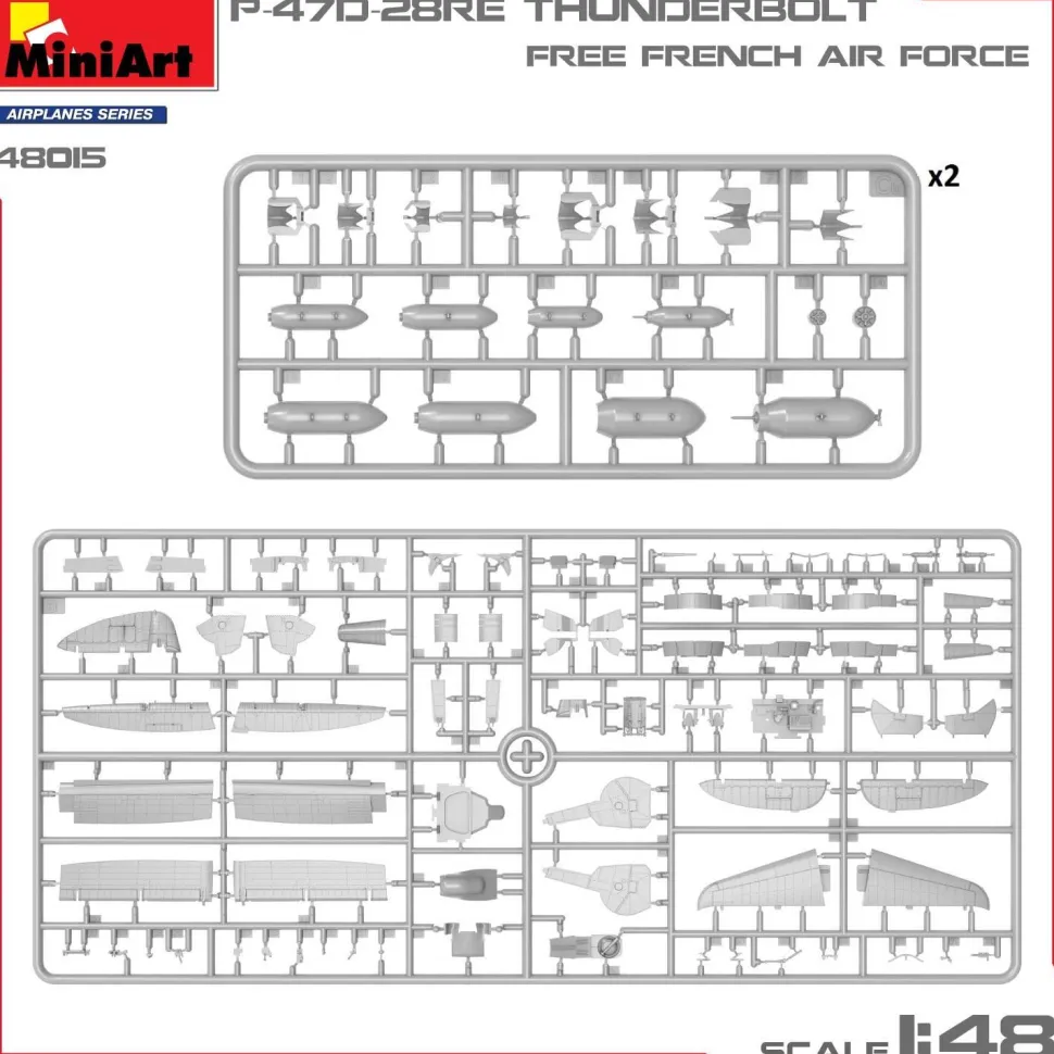 Maquette Avion P-47D-28RE Armée de l’Air française – 1:48 - Mini Art