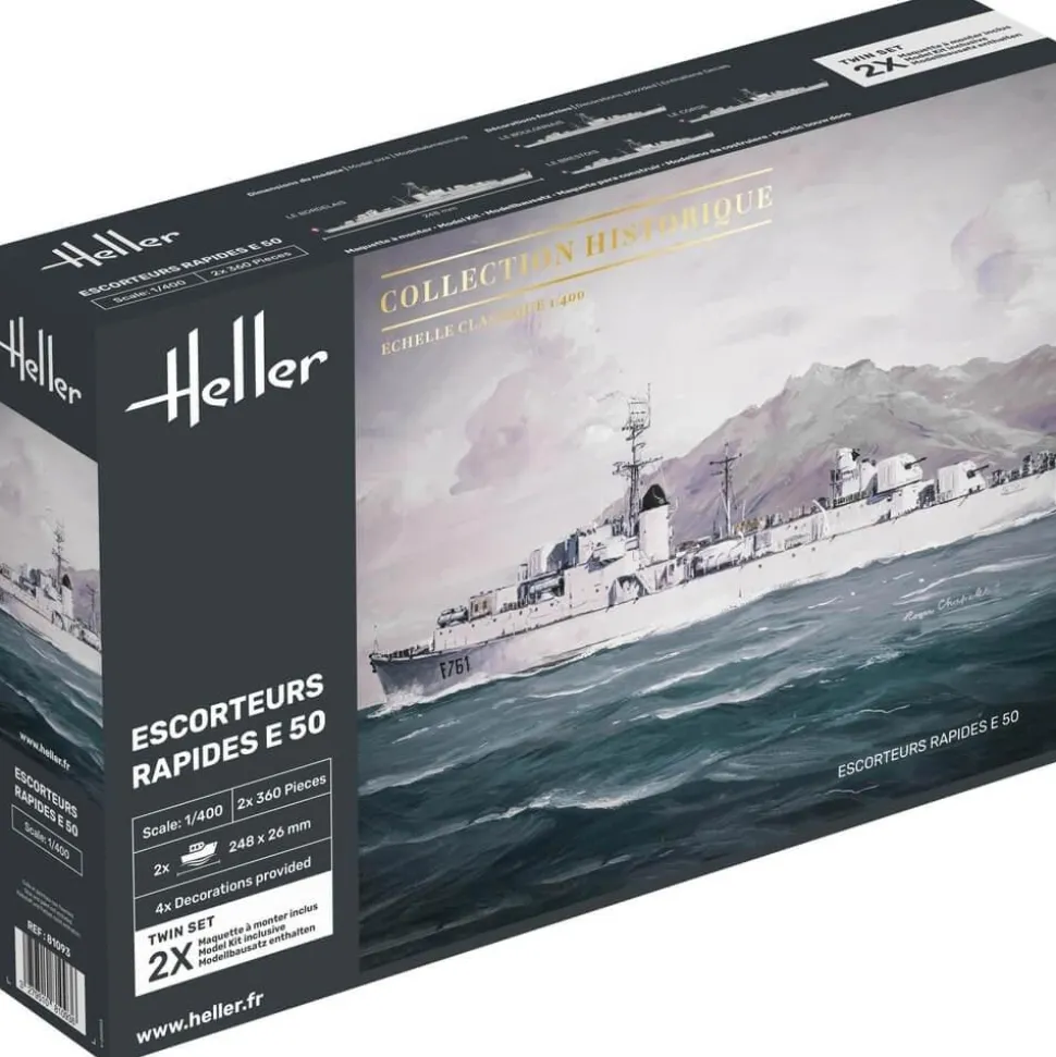 Maquette bateau : Escorteurs rapides E50 - Heller