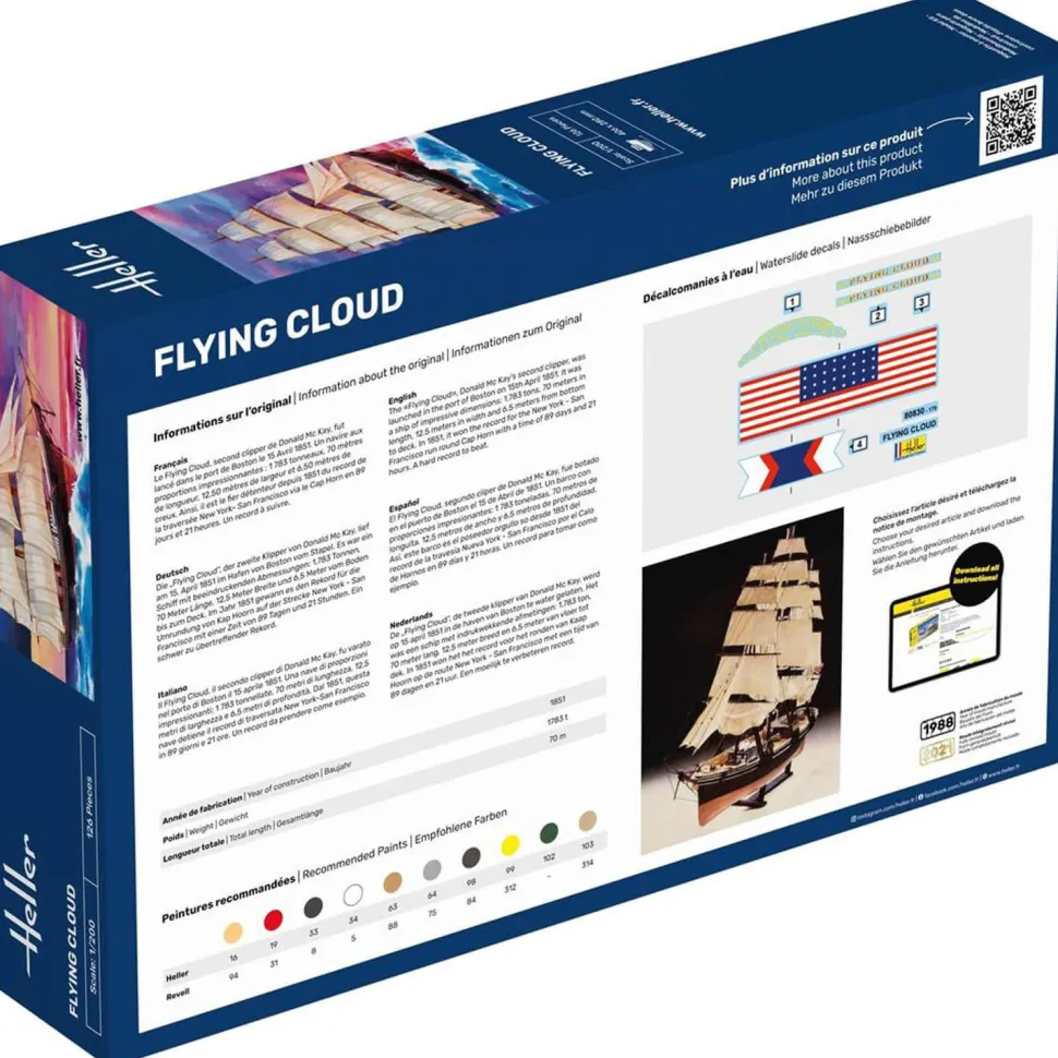 Maquette bateau : Starter Kit : Flying Cloud - Heller