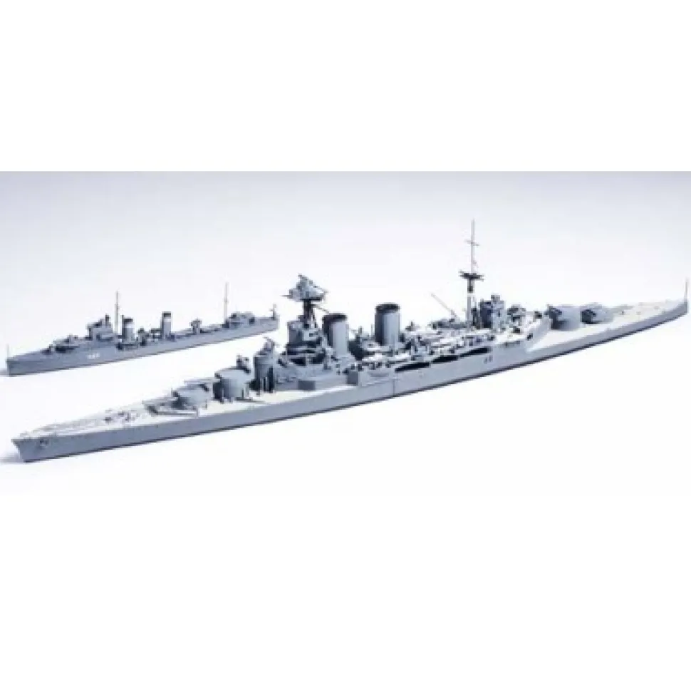 Maquette bateau : British Battle Cruiser Hood & E Class Destroyer - Tamiya