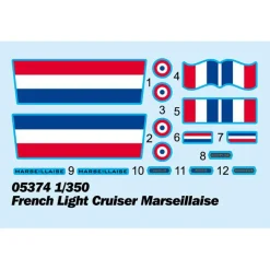 Maquette bateau : Croiseur léger français, Marseillaise - Trumpeter