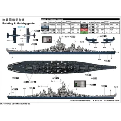 Maquette bateau : Cuirassé USS Missouri BB-63 - Trumpeter