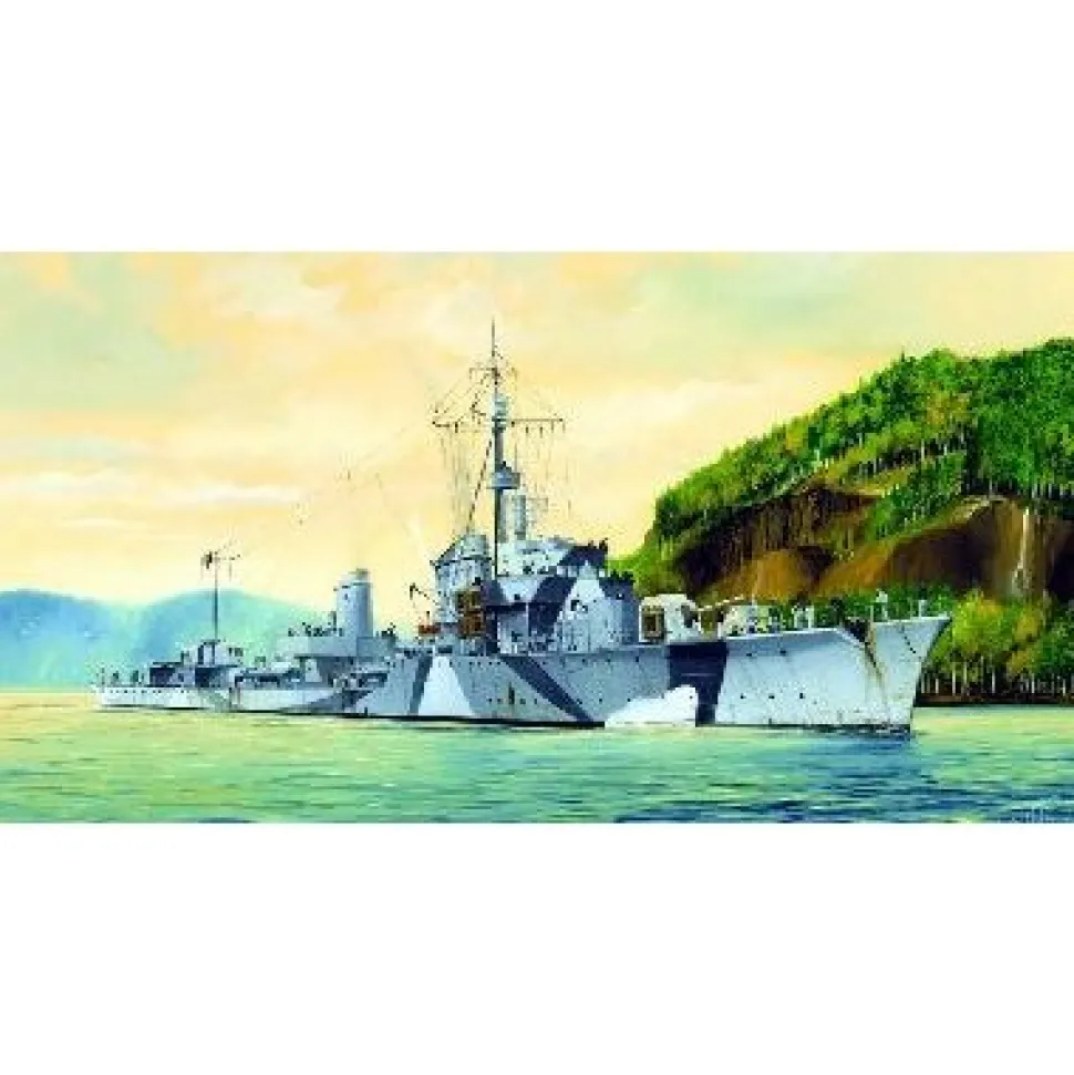 Maquette bateau : Destroyer allemand Zerstorer Z-30 1942 - Trumpeter