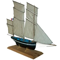 Maquette bateau en bois : Bisquine de Cancale Le Pétrel 1908 - Soclaine