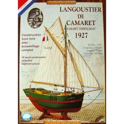 Maquette bateau en bois : Langoustier de Camaret 1927 - Soclaine