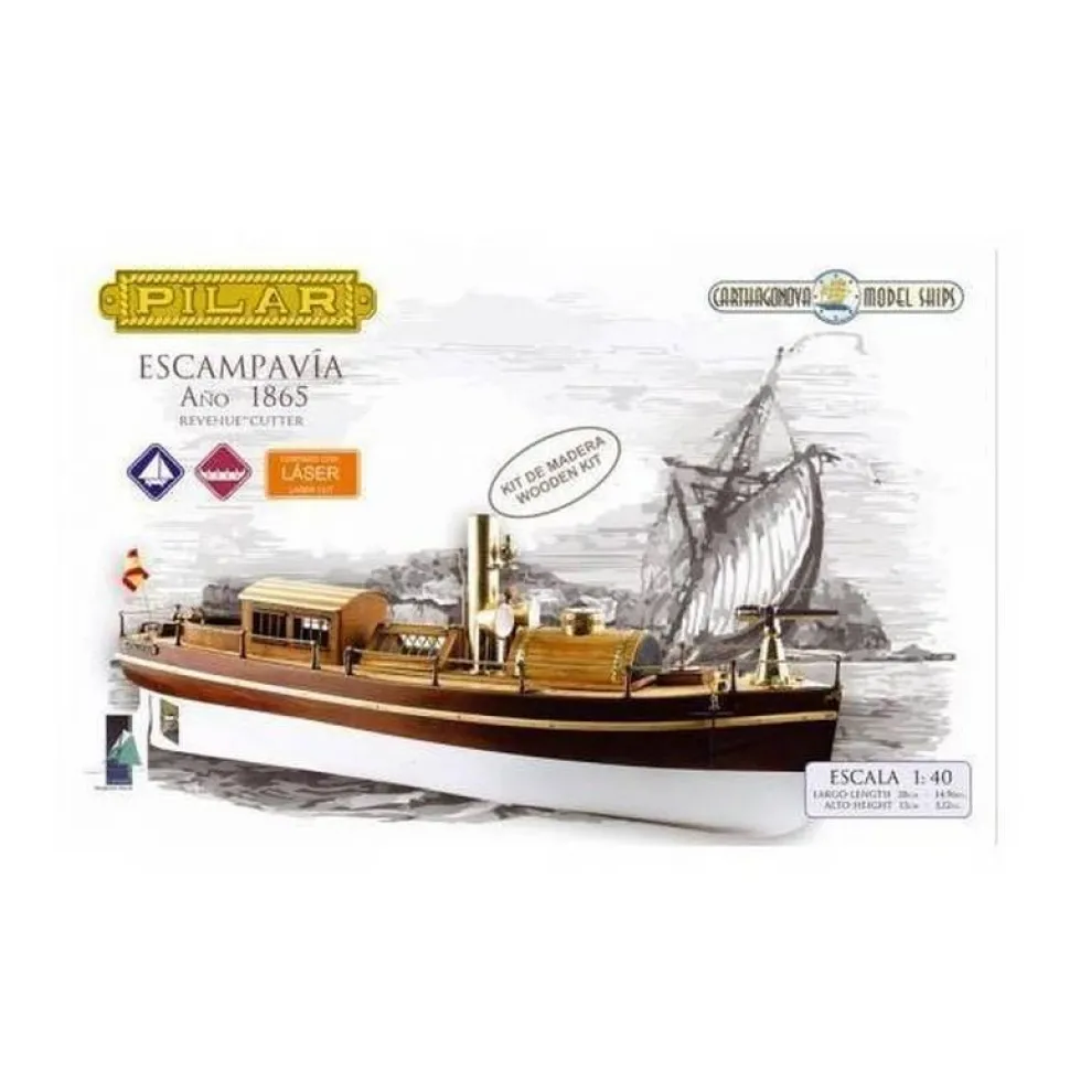 Maquette bateau en bois : Garde côte Pilar - Carthagonova