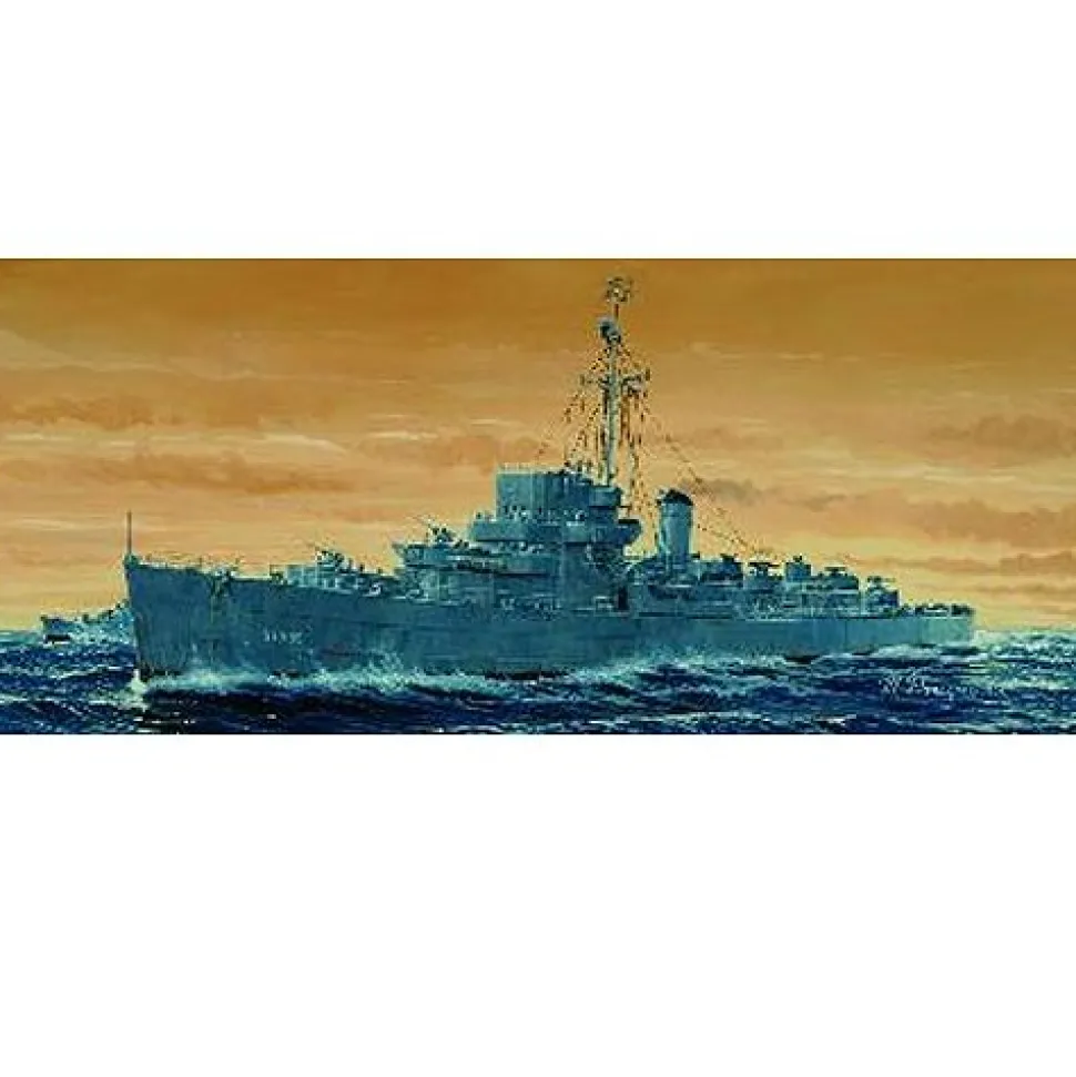 Maquette bateau : Escorteur USS DE-635 England 1943 - Trumpeter