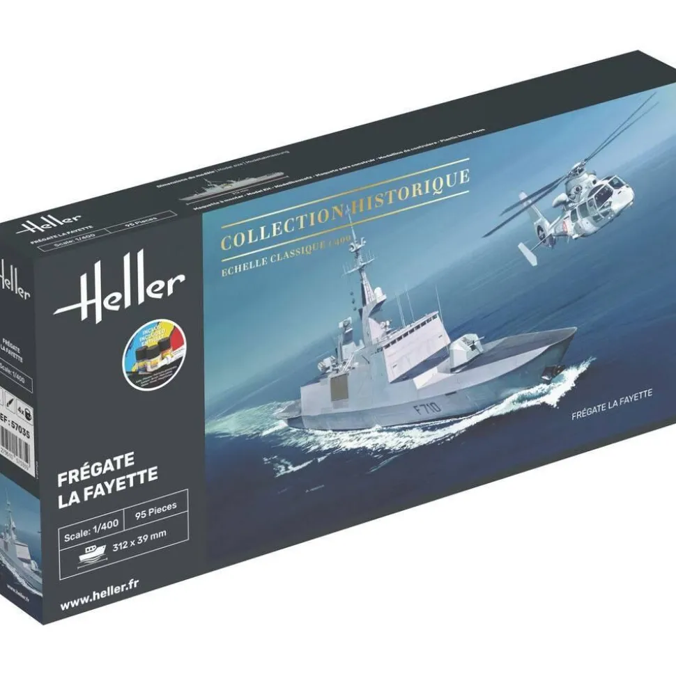 Maquette Bâteau : STARTER KIT : Frégate La Fayette in 1:400 - Heller