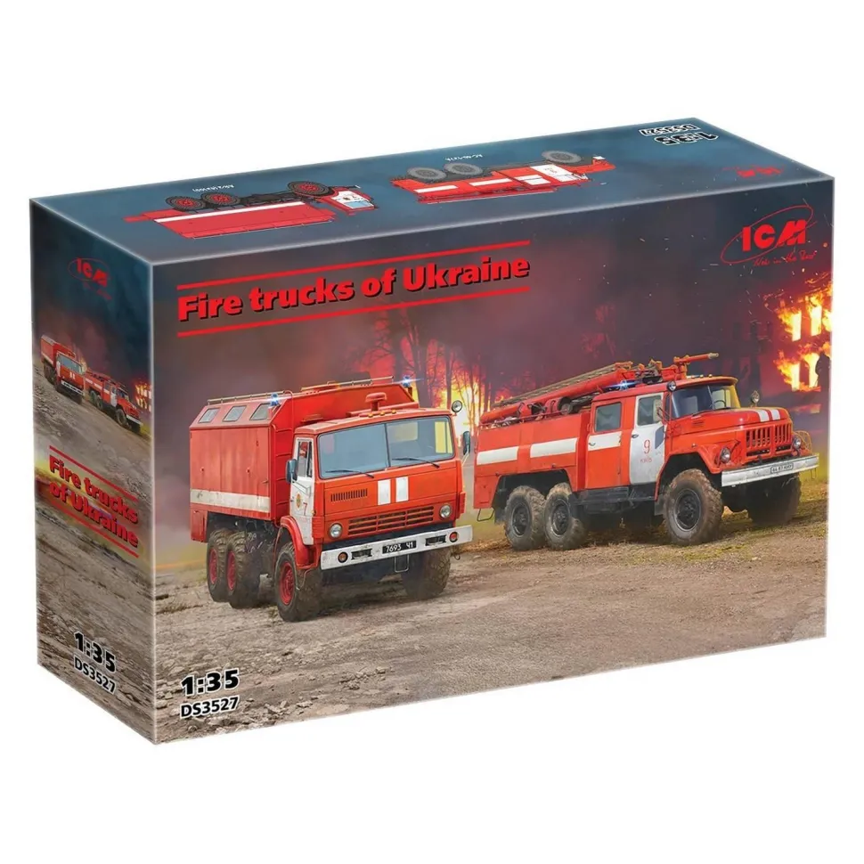Maquette camion : Camions de pompiers de l'Ukraine en 1:35 - ICM