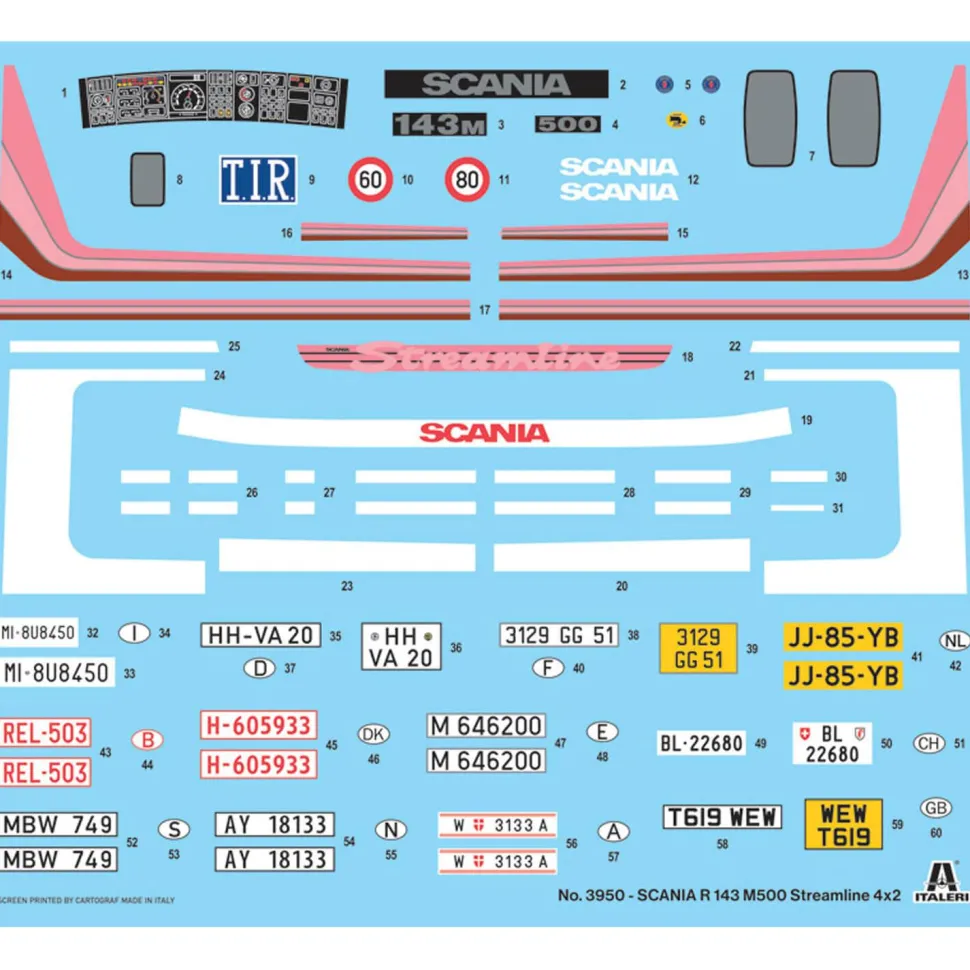 Maquette Camion : Scania R143 M 500 Streamline 4x2 - Italeri